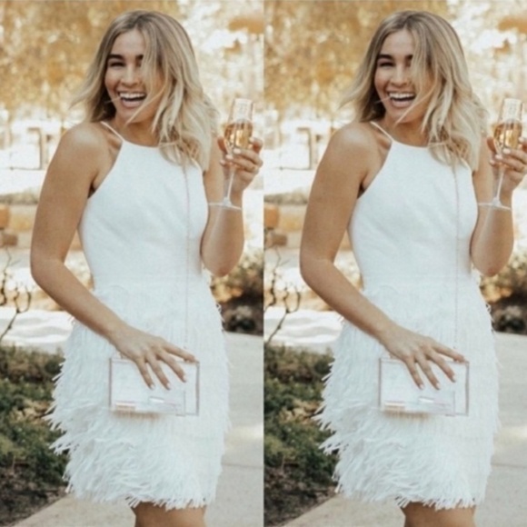 NEVER WORN - BHLDN White Short Fridge Dress